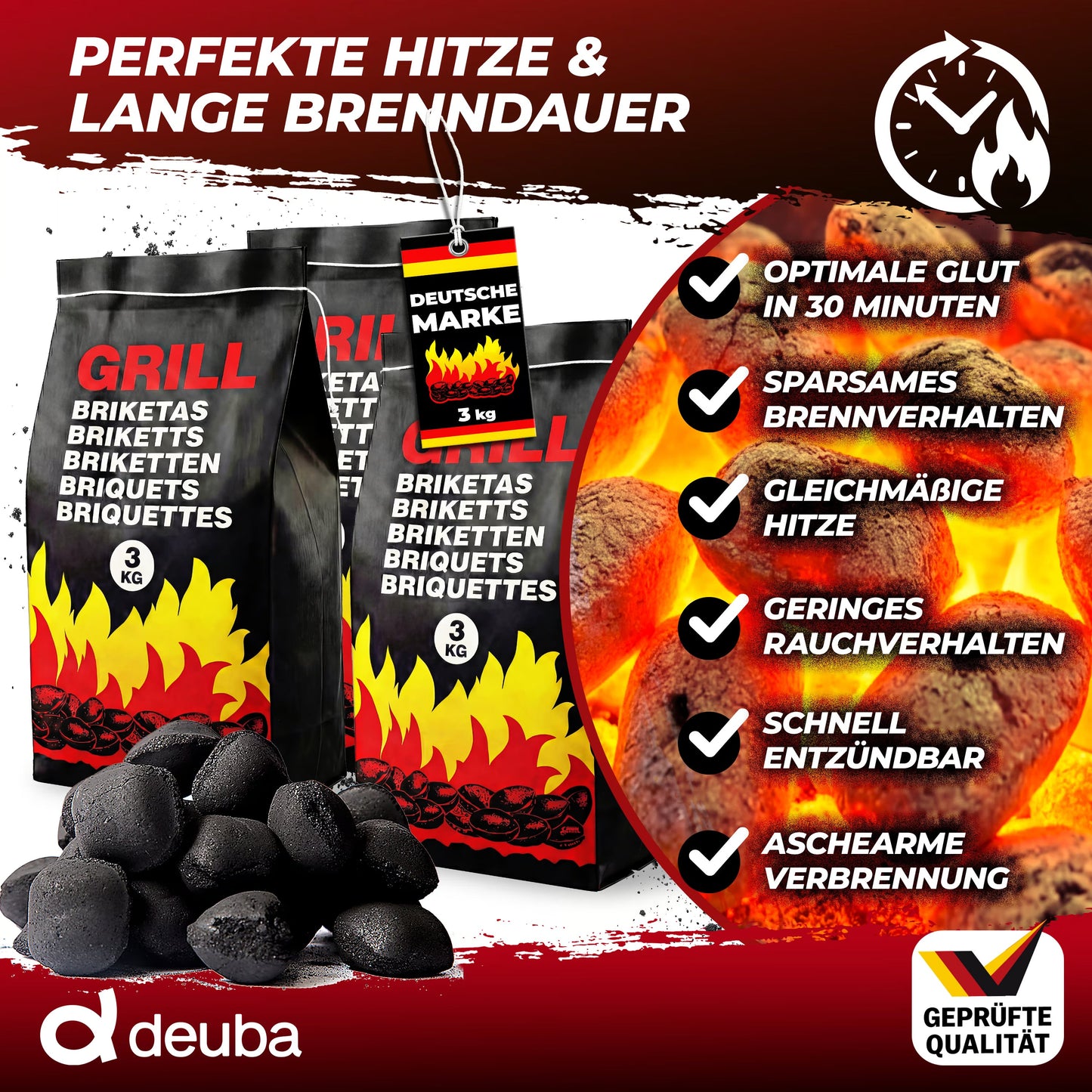 18 kg Holzkohle für einen Grillbeutel von 3 kg