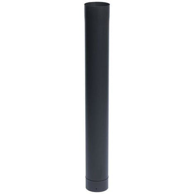 TEN 344011 starres Rohr, mattschwarz emailliert, 100 cm x 150 mm