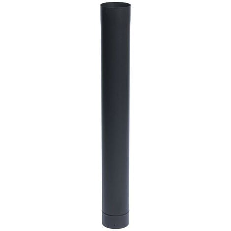 TEN 344011 starres Rohr, mattschwarz emailliert, 100 cm x 150 mm