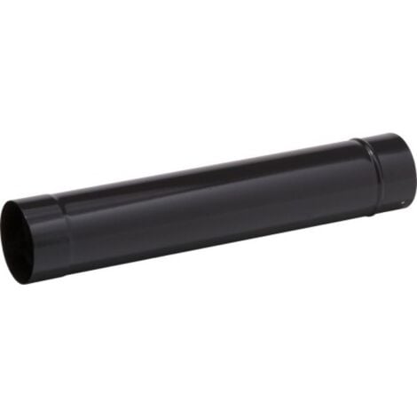 TEN 344011 starres Rohr, mattschwarz emailliert, 100 cm x 150 mm