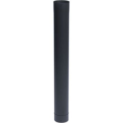TEN 344011 starres Rohr, mattschwarz emailliert, 100 cm x 150 mm
