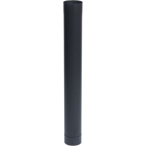 TEN 344011 starres Rohr, mattschwarz emailliert, 100 cm x 150 mm