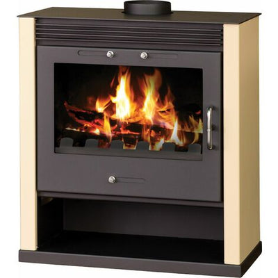 RUBIN Elfenbeinweißer Holzofen 13kW