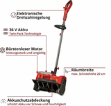 Einhell GE-St 36/40 Li E-Solo Power X-Change Akku-Schneefräse