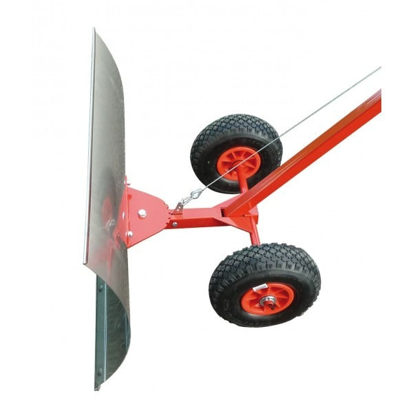 Manueller Schneeschieber mit 73,5 cm langer Edelstahlschaufel – Geeignet für Schnee, Sand und Kies – CEMO