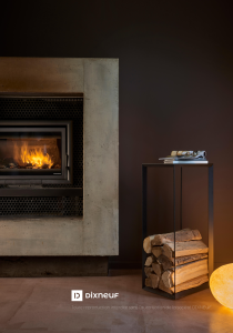 Arcadia DIXNEUF Holzständer aus schwarzem Stahl – Modernes und robustes Design