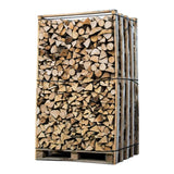 Kiste mit 3 Kubikmetern trockenem Brennholz (30 cm) – 2,1 m³ Palette mit gespaltenem und geschnittenem Eichen-/Buchen-/Kastanienholz
