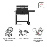 Centaurus Beta II Holzkohlegrill 90x70cm NATERIAL