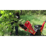 ELEKTROANTRIEB – 7 PS OHV Benzin-Asthäcksler – Max. Durchmesser 100 mm – 2 Wendemesser – Luftbereifung – CE-konform