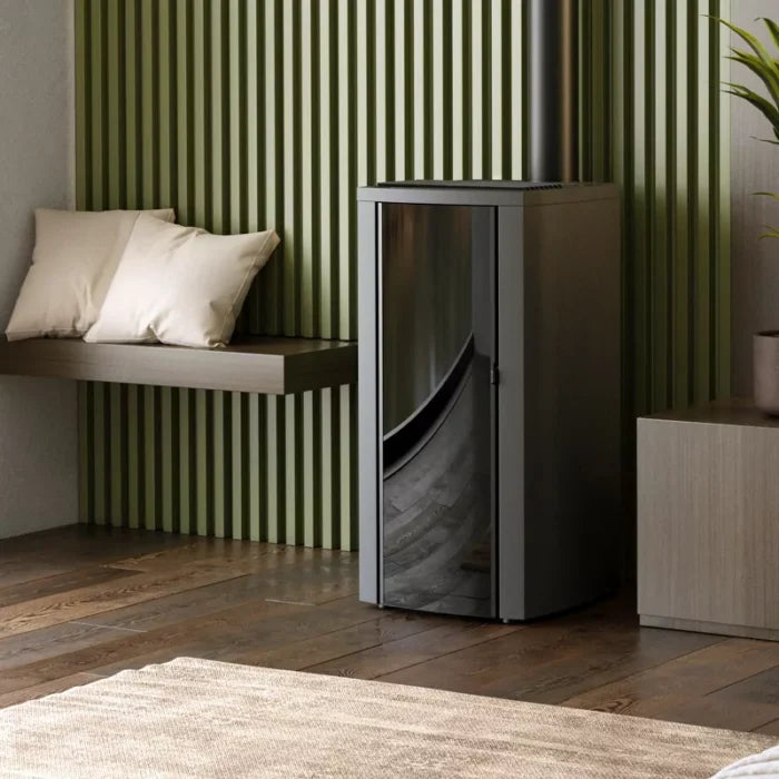 Luftdichter Pelletofen (konzentrischer Abzug oben) Cristallo Silenzio Up – 9,2 kW