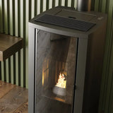 Luftdichter Pelletofen (konzentrischer Abzug oben) Cristallo Silenzio Up – 9,2 kW