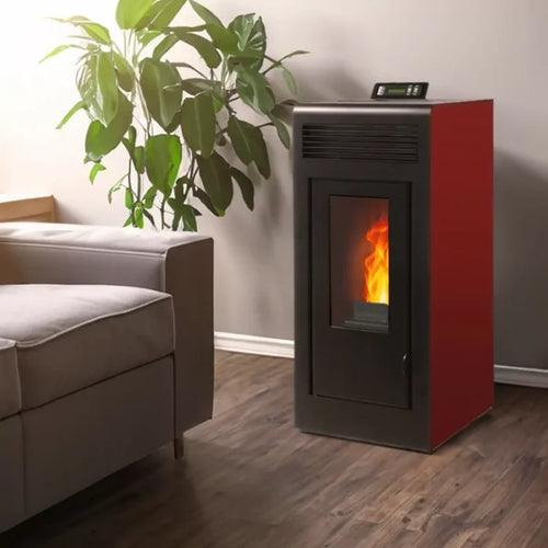 Geschlossener Pelletkaminofen (konzentrischer Auslass oben) – Vulcano Up – 10,8 kW
