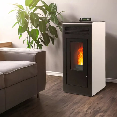 Geschlossener Pelletkaminofen (konzentrischer Auslass oben) – Vulcano Up – 10,8 kW