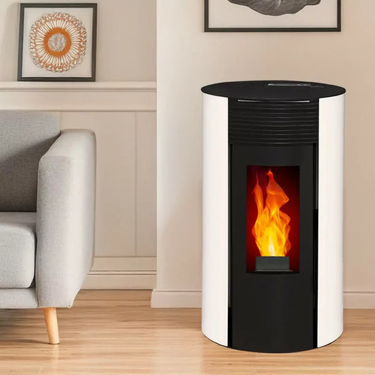 Geschlossener Pelletkaminofen (konzentrischer Auslass oben) – Giuliana Up – 9,1 kW